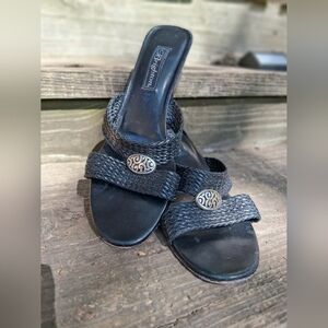 Brighton Black Woven Women's Sandals